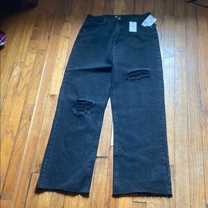 Forever 21 Black Straight Leg Jeans
